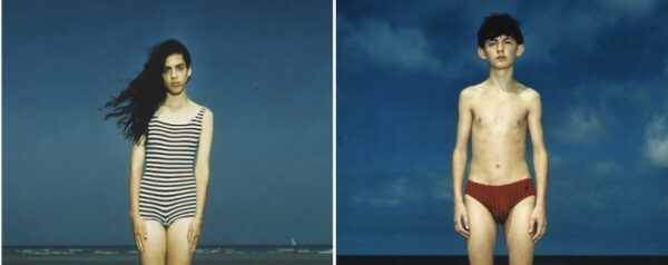 Detail from Rineke Dijkstra - De Panne, Belgium, August 7 1992 (Left -- NMWA Collection) / Kolobrzeg, Poland, July 23 1992 (Right)